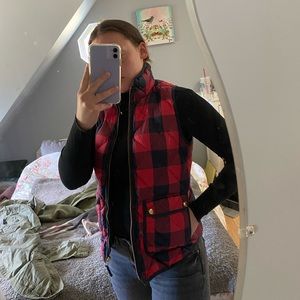 J.CREW FLANNEL EXCURSION VEST SIZE XS